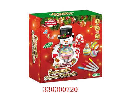 Paint Kits-Snowman Ornament Decorator w/Light and Music,requires 3*AA,but not included