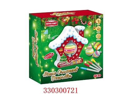Paint Kits-House Ornament Decorator w/Light and Music,requires 3*AA,but not included