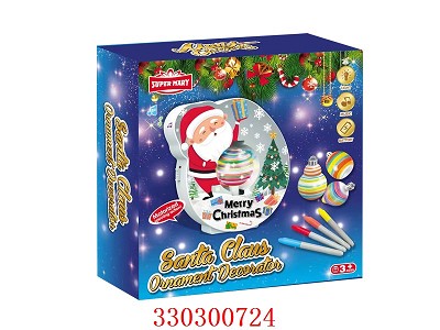 Paint Kits-Santa Claus Ornament Decorator w/Light and Music,requires 3*AA,but not included