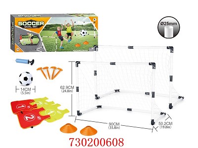 Soccer Goal set w/14cm Ball and Inflator